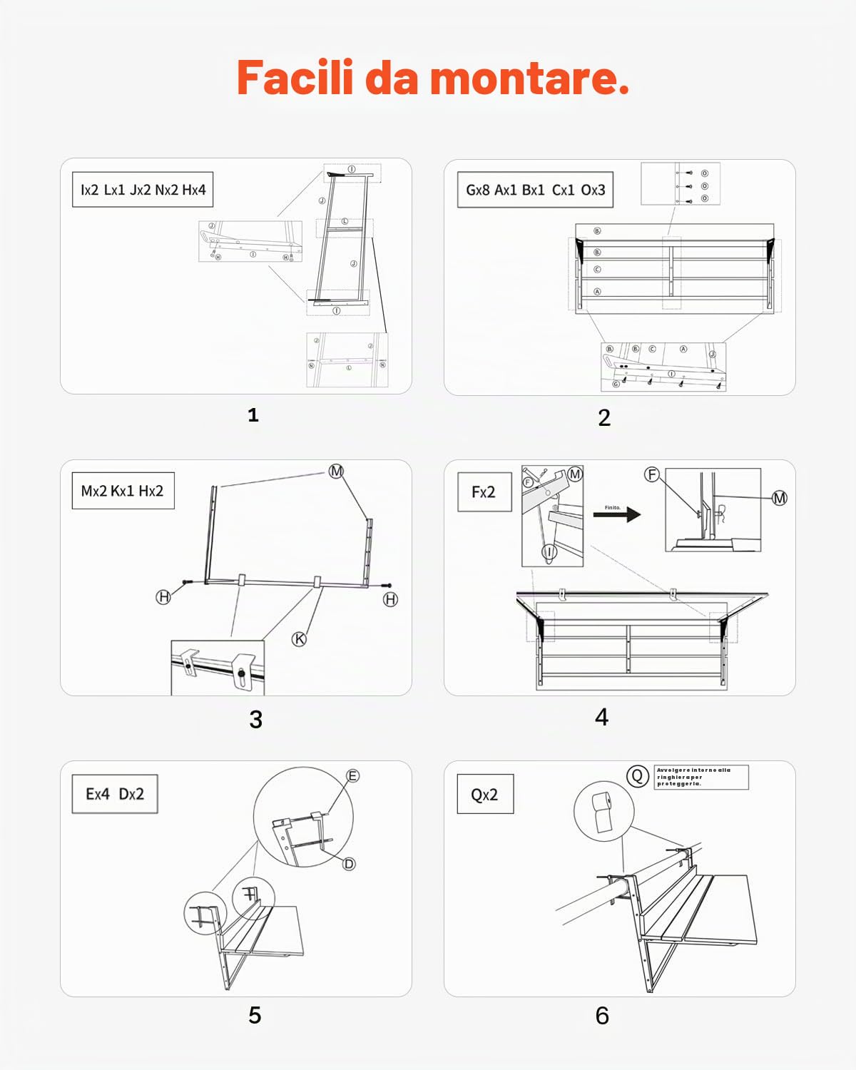 VEVOR Tavolo Sospeso per Balcone Pieghevole per Ringhiera del Balcone da 1000 x 485 x 480 mm, Tavolo da Bar all'Aperto in Acciaio Inox per Ringhiere, Regolabile su 5 Livelli Altezza