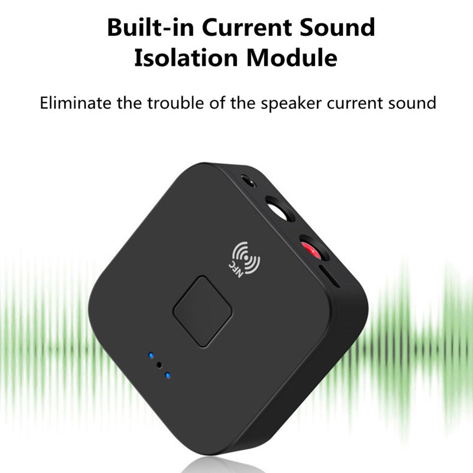 XUMIUZIY Bluetooth5.0 Receiver, 3.5mm AUX Wire Less Music Adapter, Music Receiver with NFC Function for Car TV Computer Speaker Music Streaming System