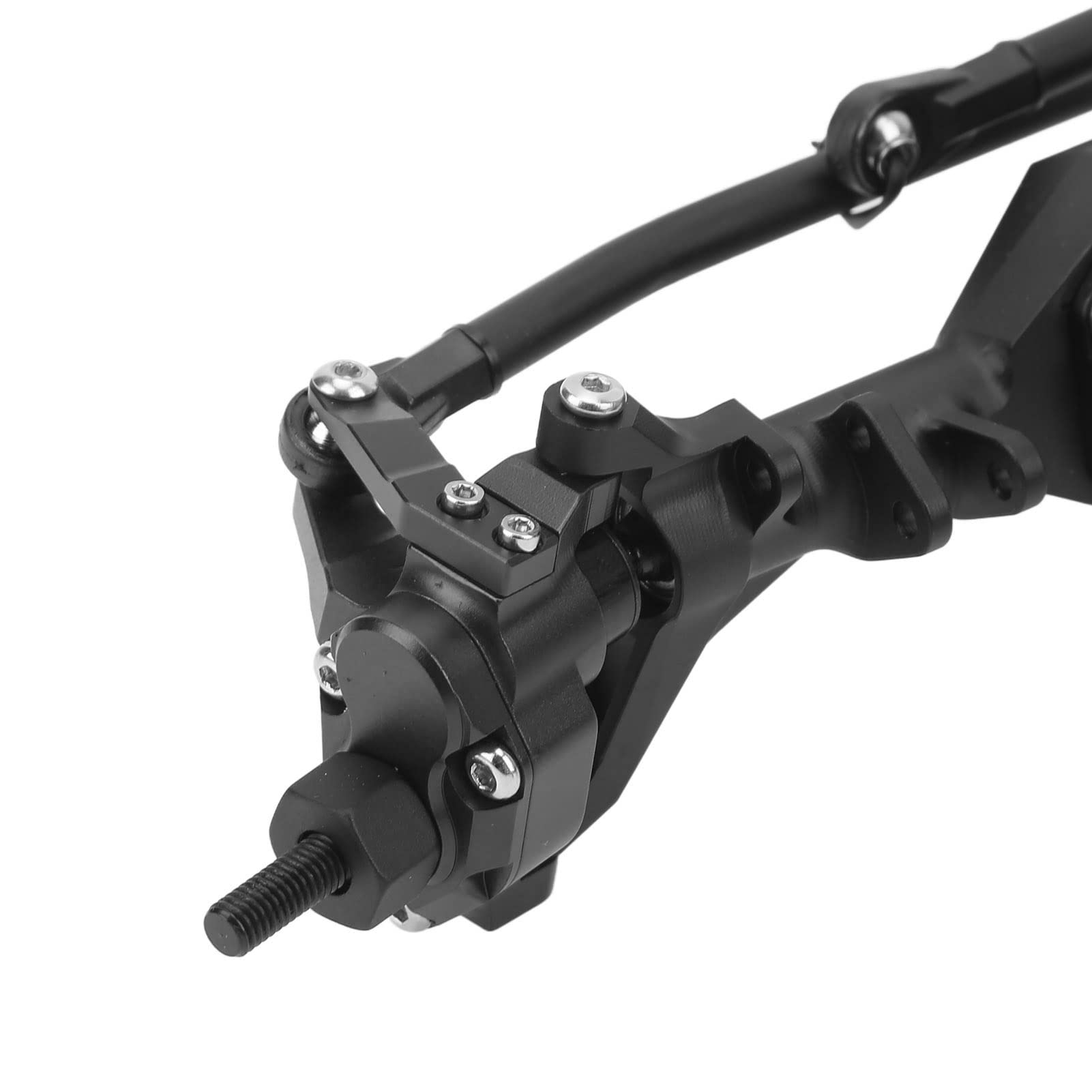 RC-przednia oś tylna, stop aluminium CNC, zestaw przedniej osi tylnej RC do Axial Scx10II Rgt 86100 Gen8 (czarny)