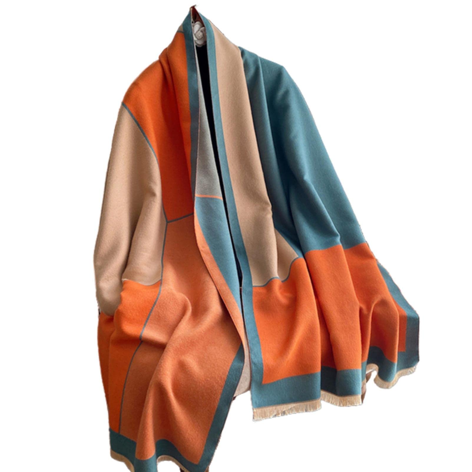 URYYRIT Foulard Écharpe Cachemire Chaude Dames Imprimer Un Châle De Couverture Hivernale Épaisse Et Envelopper Pashmina 180 * 65 Cm Femmes-Wyt57-3