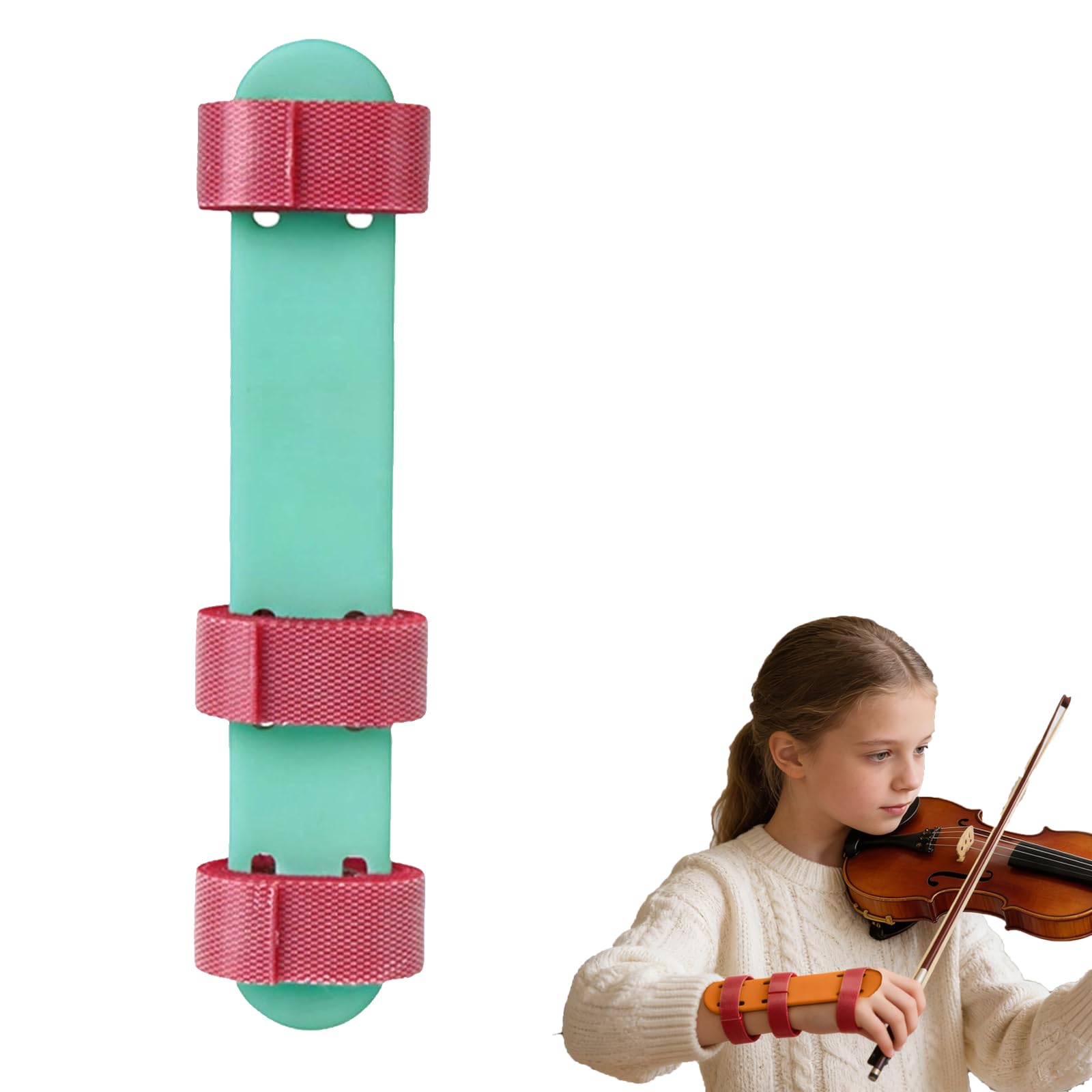 Violin Wrist Practice Aid - Adjustable Corrector for Kids and Beginners with Breathable Design | Straight Wrist Trainer for Violin Students, Music Lessons, Orchestra, Home or Classroom Use (Blue) — view 11