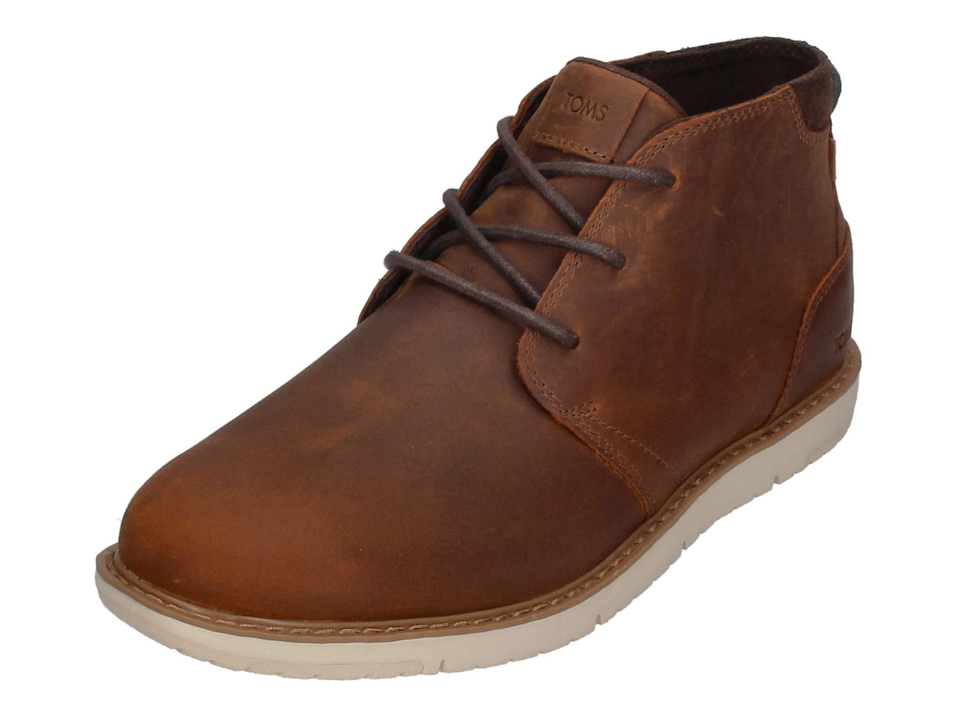 TOMS Men's Navi Chukka Boot, Topaz Brown Water Resistant Leather, 9.5 UK