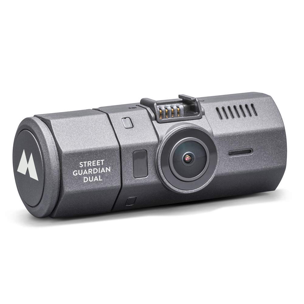 Midland Street Guardian Dual Telecamera, Doppia Video Camera da Auto con Cycle Recording, Grandangolo 160° out + 120° in, Black Box, Cavo Presa Accendisigari e Cavo USB