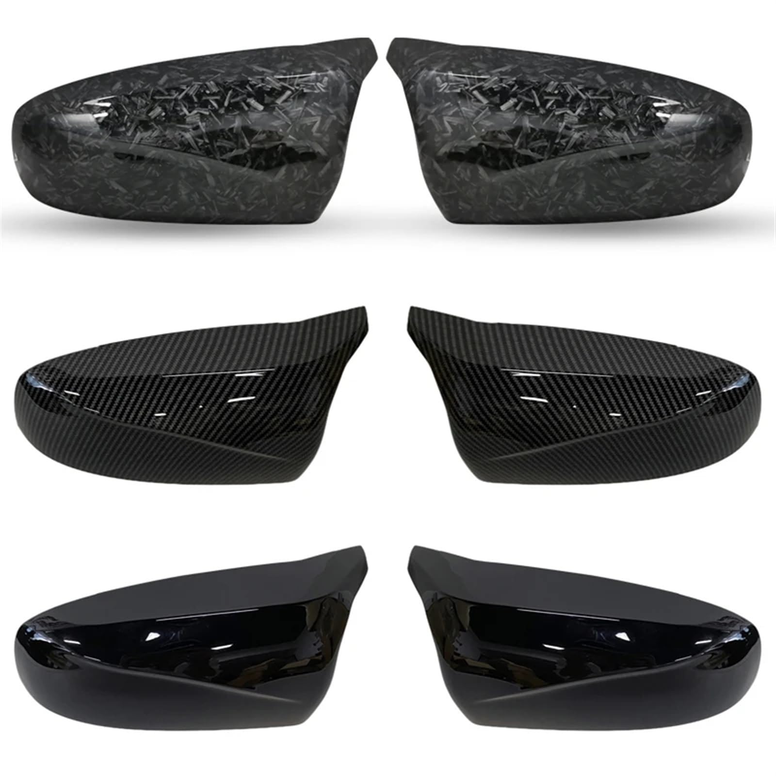 Coques Rétroviseurs Fibre Carbone Noir Brillant BMW X5 E70 X6 E71 2008-2013
