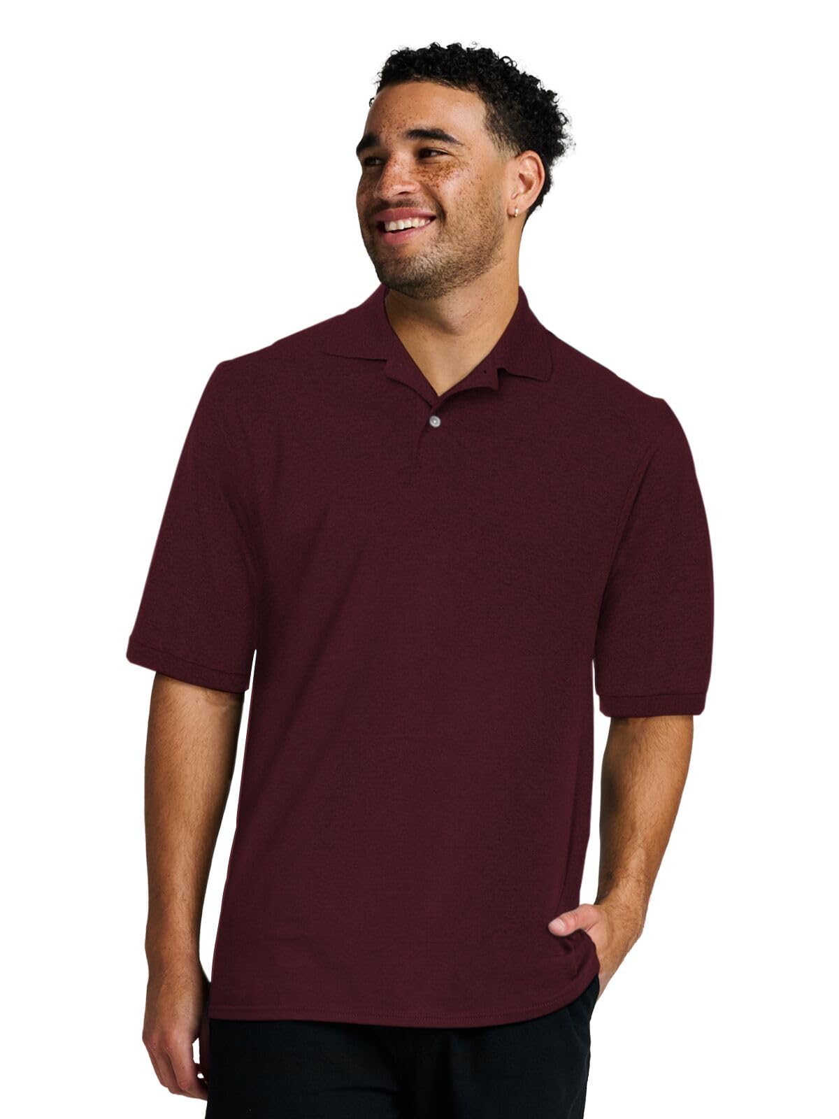 Jerzees Mens Spot Shield Short Sleeve Polo Sport Shirt