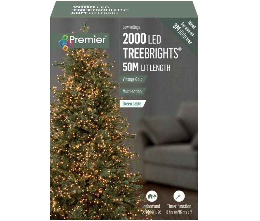 Premier 2000 Multi Action LED Treebrights with Timer (Vintage Gold)