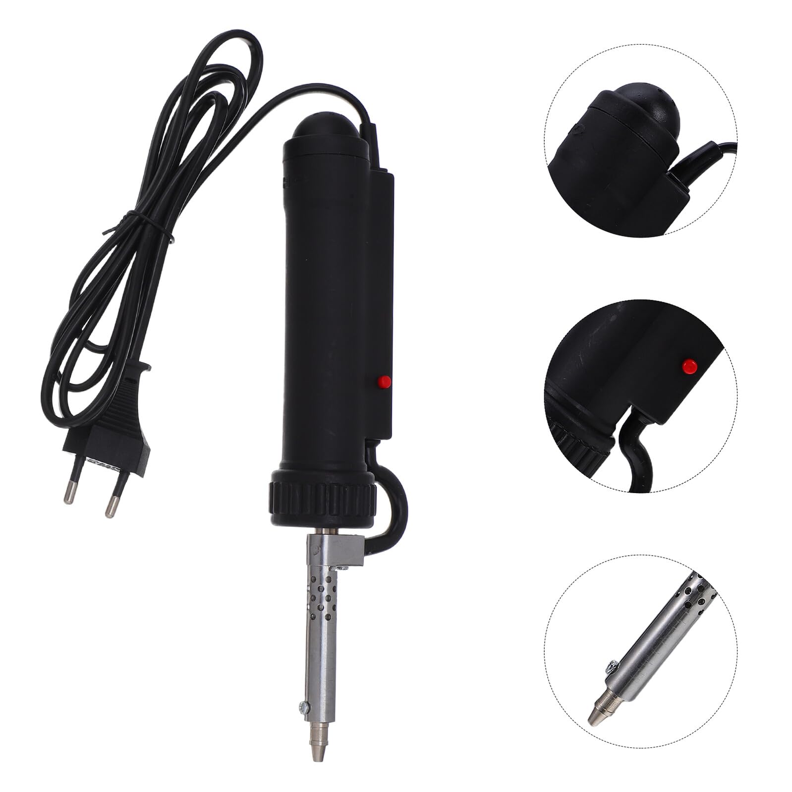 Bomba Desoldadora Automática 3 Puntas de Acero Inoxidable, Herramienta de Vacío para Soldar Portátil, Función de Succión y Expulsión para Reparación de Pcb, Enchufe Europeo, Kit de