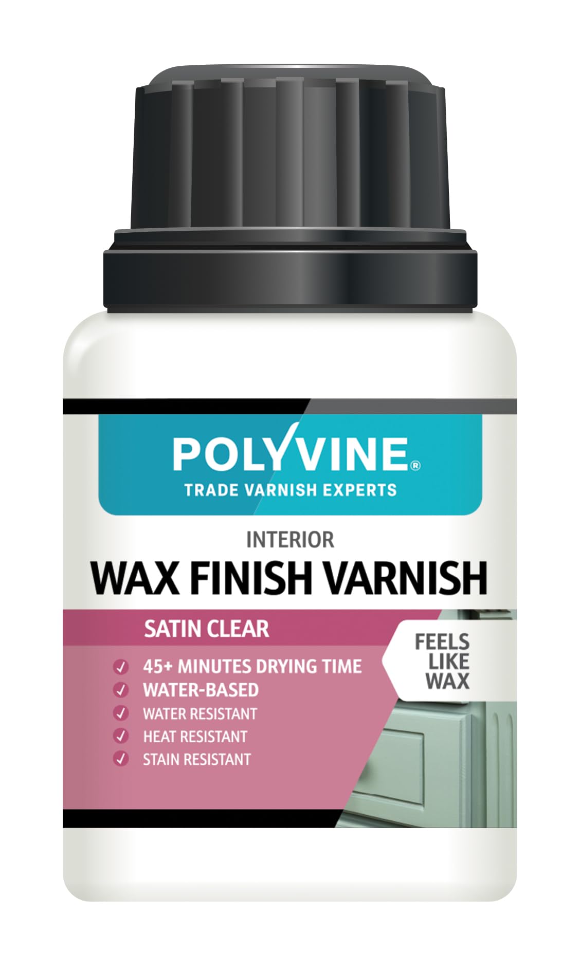 Wax Finish Varnish Satin – Quick Dry, Water Resistant Clear Varnish Wax - Quick Dry, Long Lasting Protection, Heat & Stain Resistant for Interior Wood, MDF, Furniture, Emulsion & More,100ml
