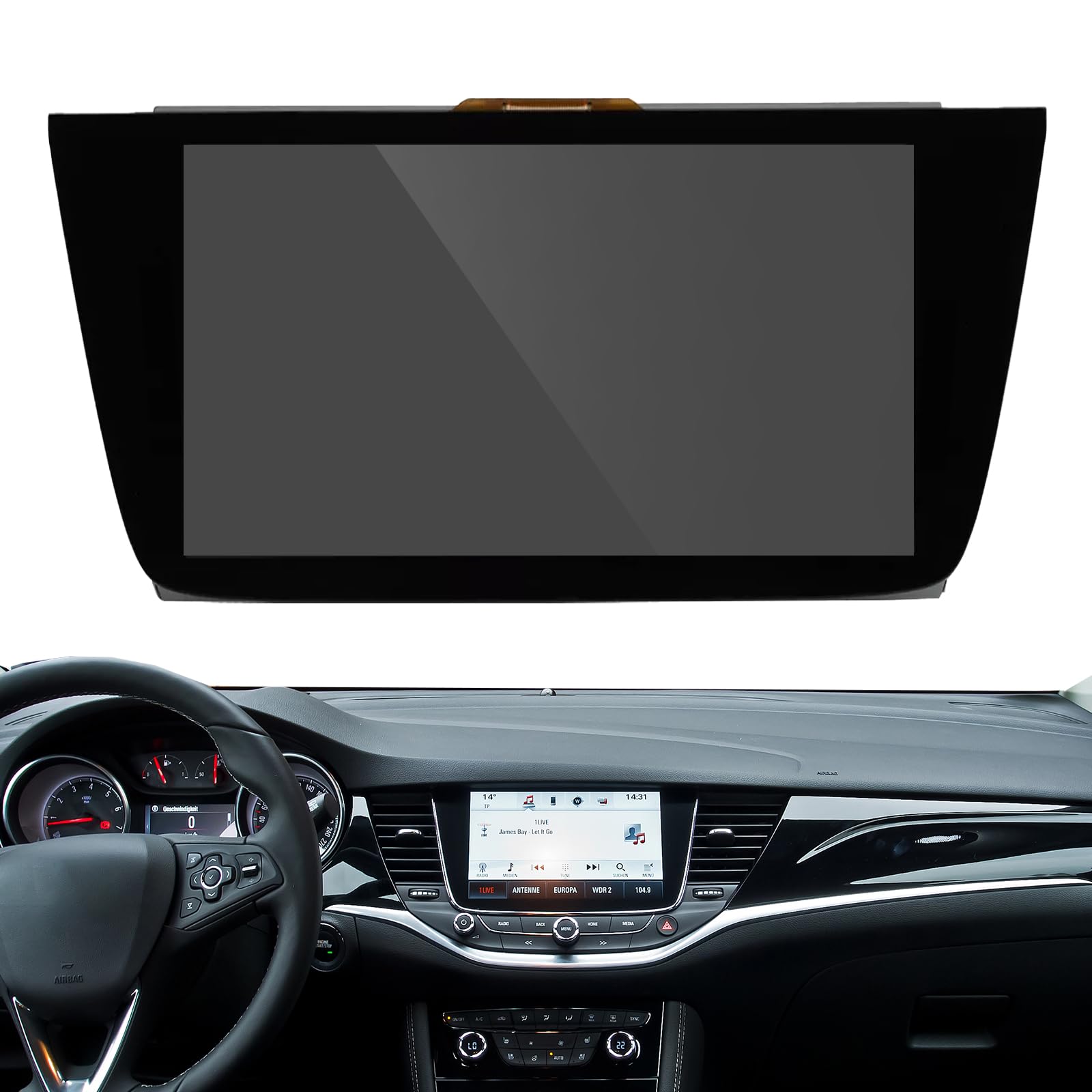 Pantalla táctil LCD de reemplazo Uconnect de 8 Pulgadas para Opel Vauxhall Astra K Radio Navigation Reemplazar OEM # LQ080Y5DZ06 LQ080Y5DZ10