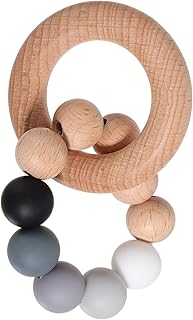 SAFIGLE 1Pc Mordedor De Silicone Brinquedos Para Bebês Mastigar Brinquedos Mordedor Infantil Crianças Mordedor Brinquedo Infantil Mordedor Pulseira Brinquedo Mordedor De Bebê Madeira