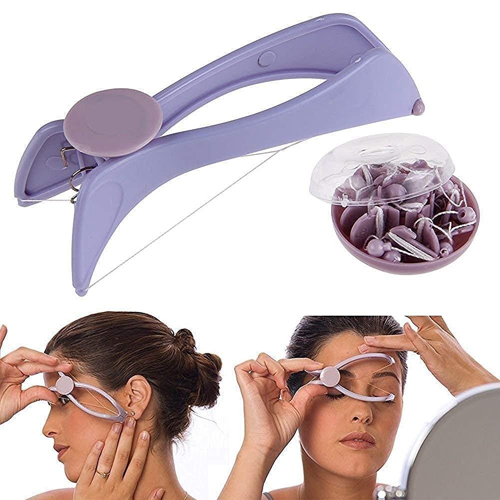 Kweyox Eyebrow Threading Tool | Painless Face Hair Remover for Women | Slique Self Threading Kit for Eyebrows, Face & Body | Precise, Cordless, Easy to Use Threading Machine (Unisex)-image-13