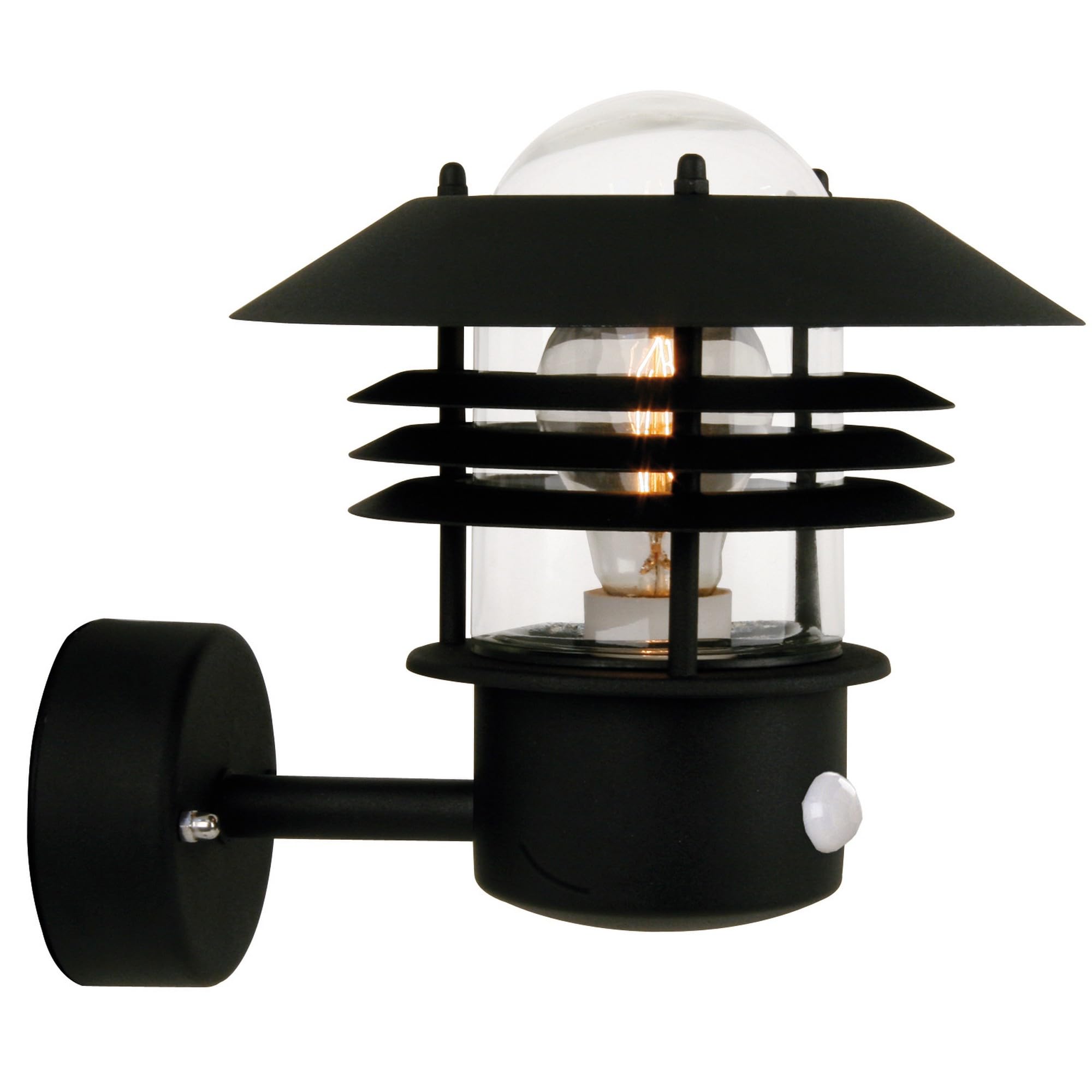 B&Q -  Veje Outdoor Metal Wall Light Motion Sensor Black,mains