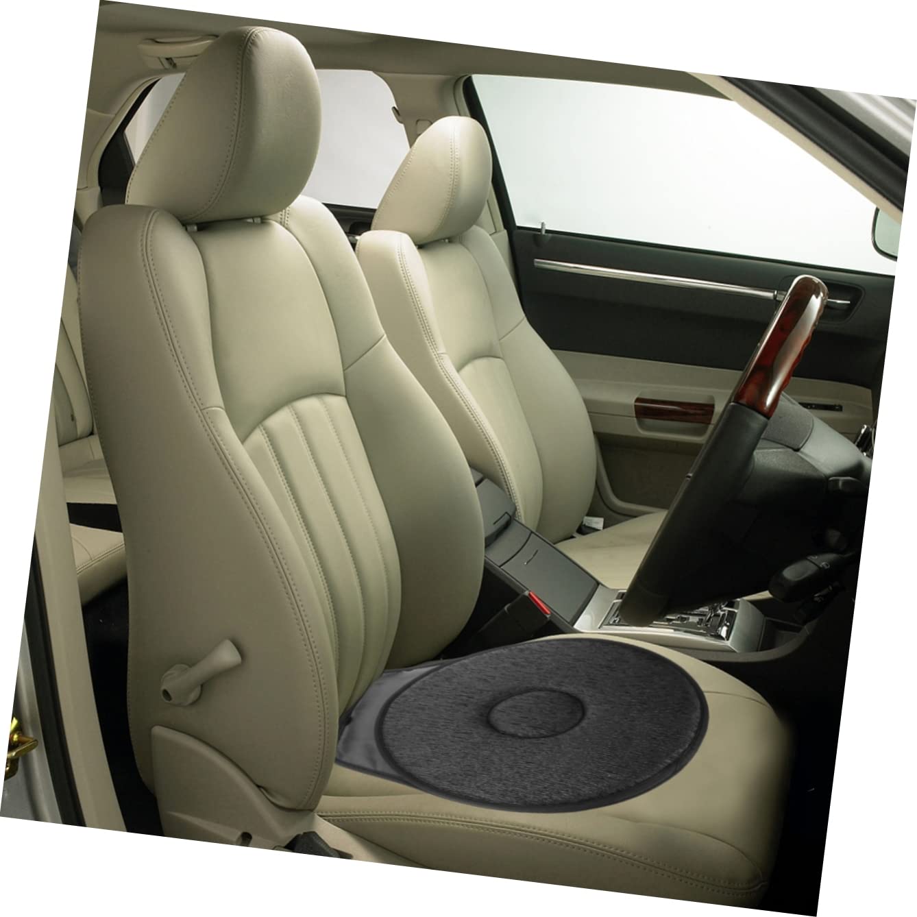 FAVOMOTO 360 Voiture Pivotant Coussin Siège De Voiture Plateau Tournant pour Handicapés Coussin De Siège Rond Véhicule Voiture Tournant Siège Équipement D'Aide Siège Rotatif Plateau