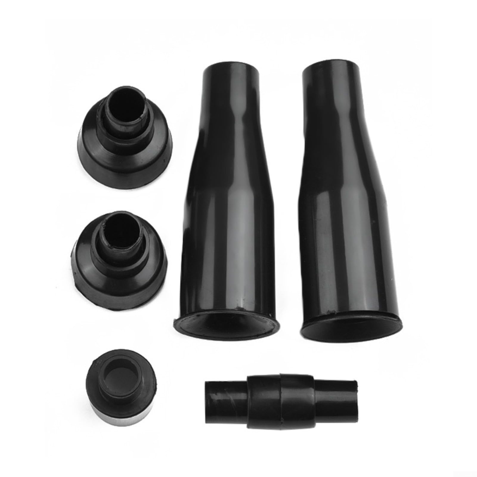 HpLive Set di 8 ugelli per pozzi in plastica per laghetti da giardino e acquari, altezza regolabile con adattatori per pompe dell'acqua, 4 forme di ugello per diversi giochi d'acqua, nero