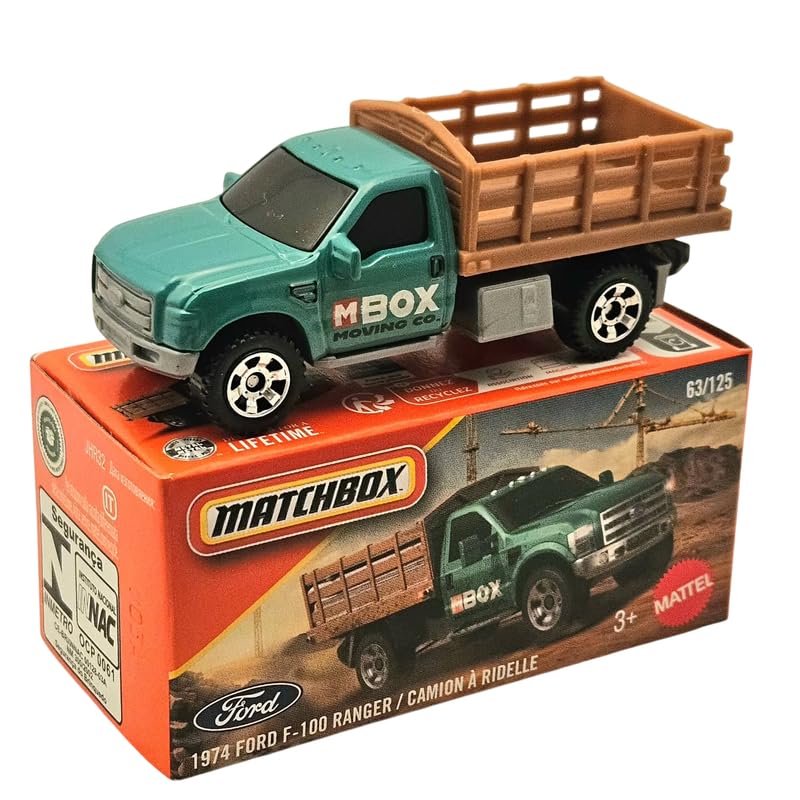 Image of Hot Wheels 2026 Match Box 1974 Ford F-100 Ranger for 3 Years & Above 63 /125 (Multicolor)