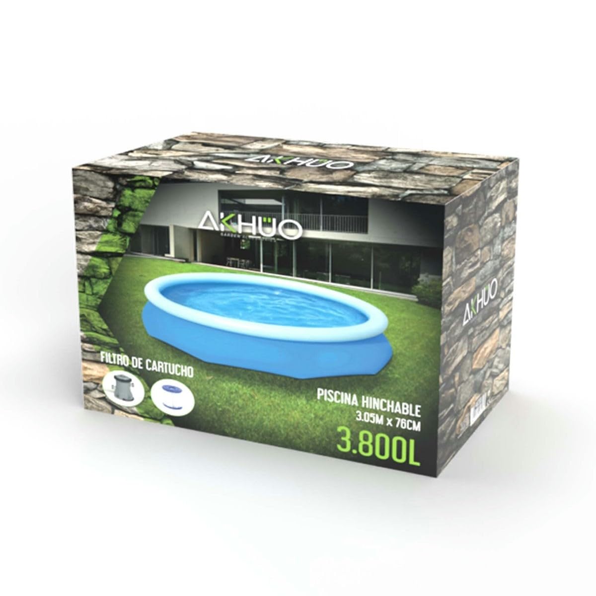 PISCINA INFLABLE CON FILTRO 305x76CM