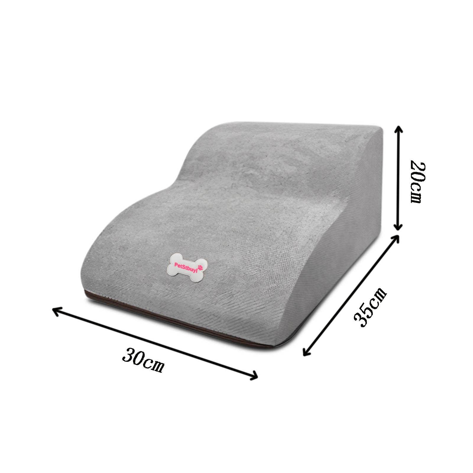 Colcolo Escalera para Perros pequeños, rampa para Perros de Espuma de Alta Densidad para sofá Inferior de Superficie Antideslizante, Escalera para, Gris
