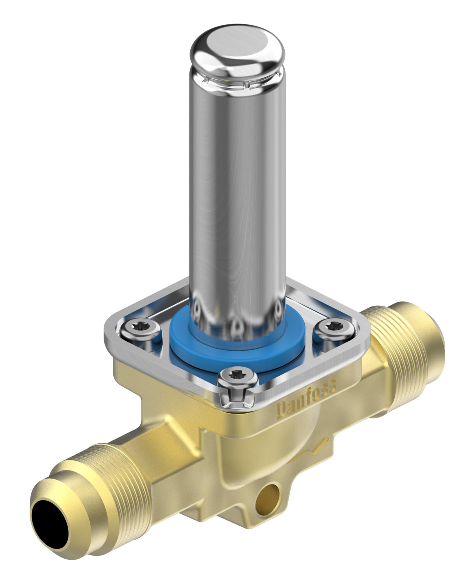 032F8107 = EVR 3,1/4", elettrovalvola a solenoide diritta per refrigerazione, funzione normalmente chiusa, interfaccia tromba, materiale del corpo valvola in ottone, imballaggio originale, mai usato,