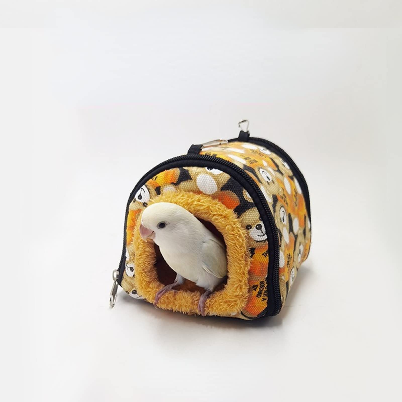 Winter Warm Bird Nest Bird House Bed Hammock Toy for Pet Pet Parrot Parakeet Cockatiel Conure Lovebird Parakeet Nest Bird Hammock (Large,Yellow)