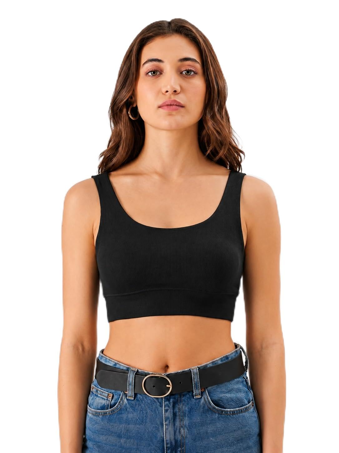 Women’s Seamless Polyamide Sports Bra Black-image-44