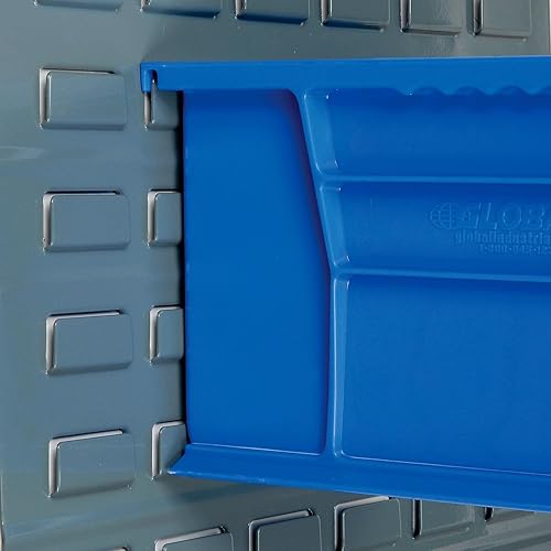 Miniatura 7 de Global Industrial Cubo apilable de plástico azul 8-14 x 14-34 x 7, lote de 12