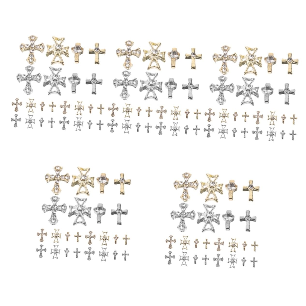 minkissy 400 Pièces Manucure Décoration Bijoux Croix charmes d' 3d décor de perles decoration charms accessoires décor rétro charmes pour les charme d'