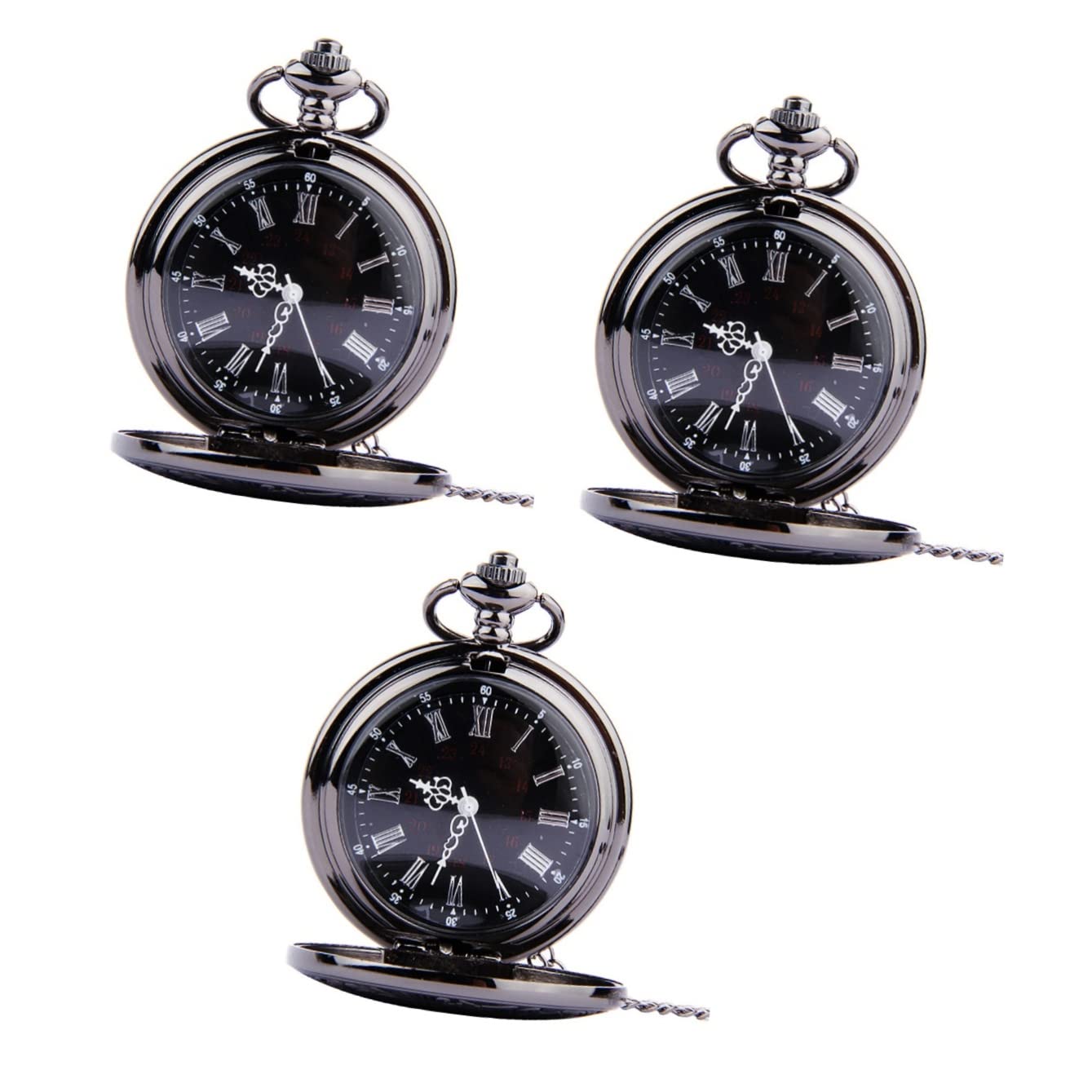 Montre ronde rétro avec chaîne pour costume et tenue vintage