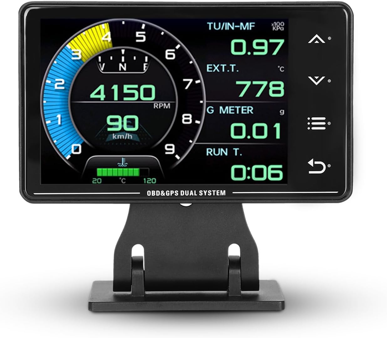 OBD2 Gauge Display, Multi-Data Smart Gauge, Car Inclinometer, GPS Speedometer, Boost Gauge, RPM Meter, Car Head-Up Display, Automotive Trip Smart OBD Display, for Some Cars Produced After 2006