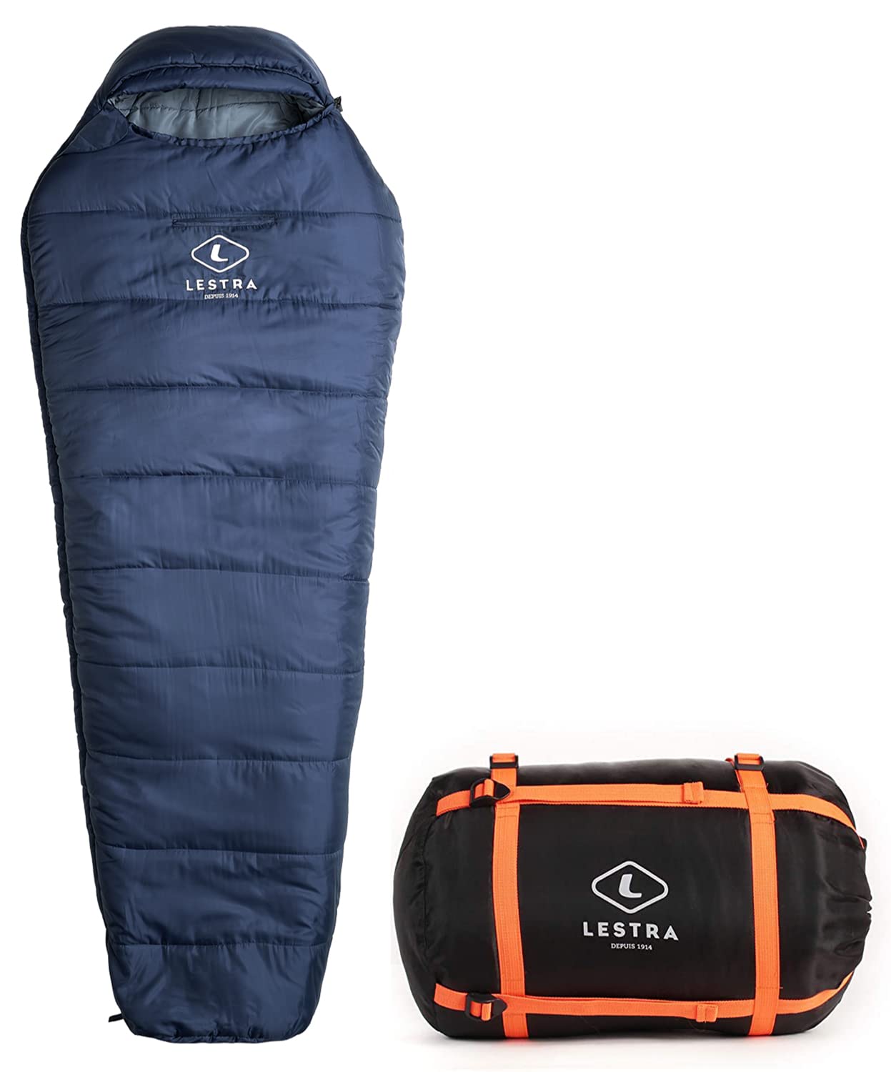 Lestra Sport ­ Mont Everest 220 - Sac de Couchage Toutes Saisons - T° Limit Confort -05°C - Confortable & Performant - Adulte - 220 x 80 cm - 1,850kg