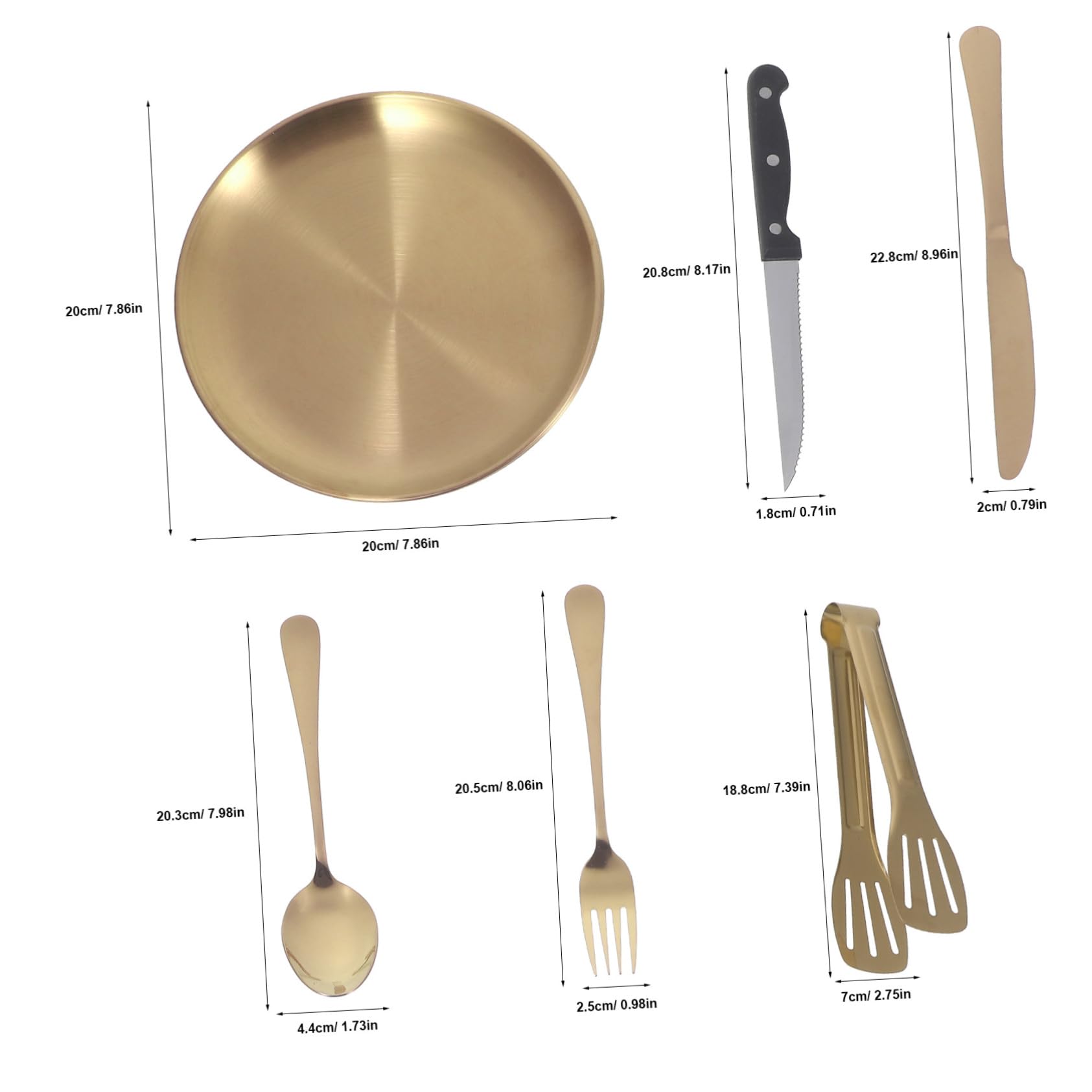 ABOOFAN Campingbesteck Robustes Metallbesteck aus Edelstahl mit Tragetasche Platzsparend und Leicht für Outdoor Camping und Picknick für Unterwegs