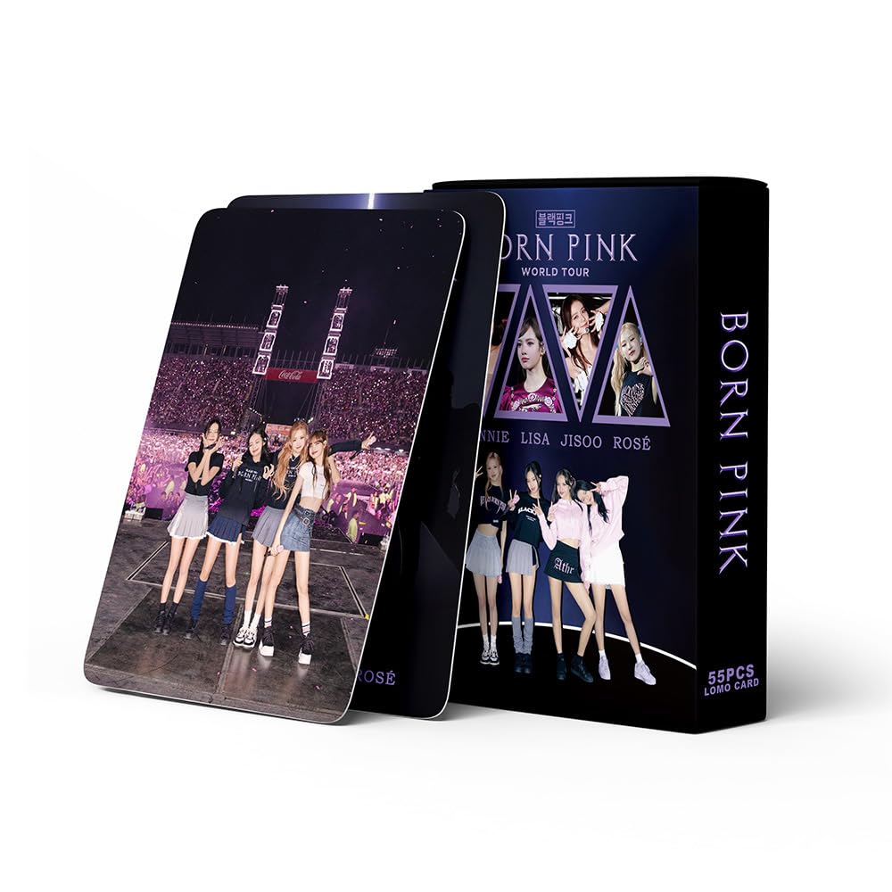55 Cartes Photo Blackpink - Photocards Kpop 5,7x8,6 Cm - Album Born Pink World Tour - Cadeau Fan - 9