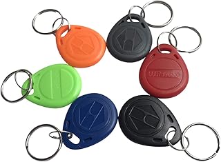 125khz key fob , access rfid tag em4100 chip for access control (pack of 10) (Mix Color)