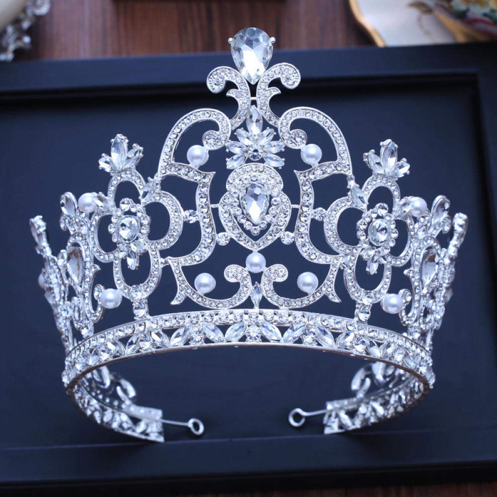 Tiara Ruinuo 316L'Alliage Coiffe La Couronne De Luxe Noble Cour Argent Femme Simple Fashion Mariage Accessoires Cheveux Serre-Tête Vintage Cadeau Parti