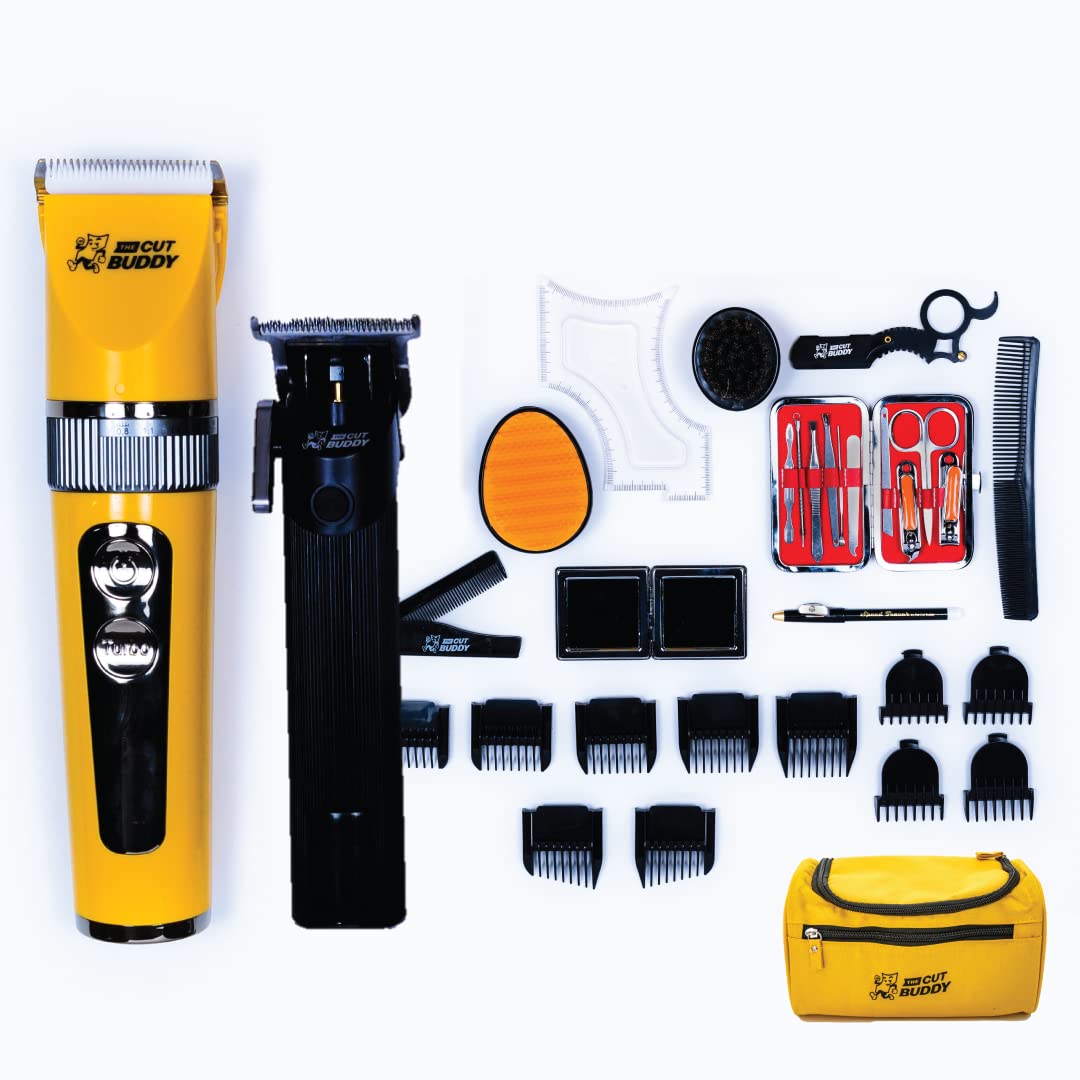 The Cut Buddy 35 Pc Hair Clippers and Trimmer Kit [AS SEEN ON Shark Tank] Hair, Beard, Face & Nail H