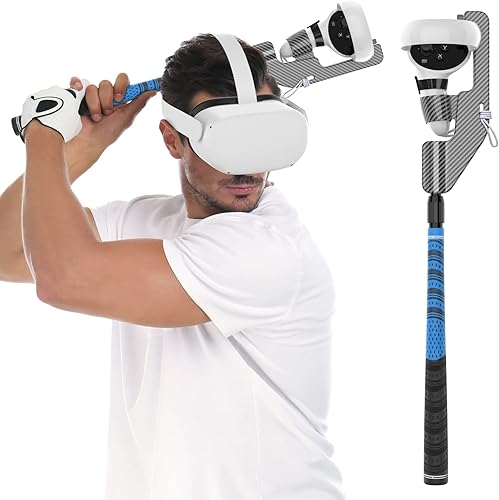 2023 Upgraded VR Golf Club for Oculus Quest 2, Oculus Golf Club Attachment Adapter for Oculus Quest 2 Controller and Oculus Quest 1, VR Golf Club