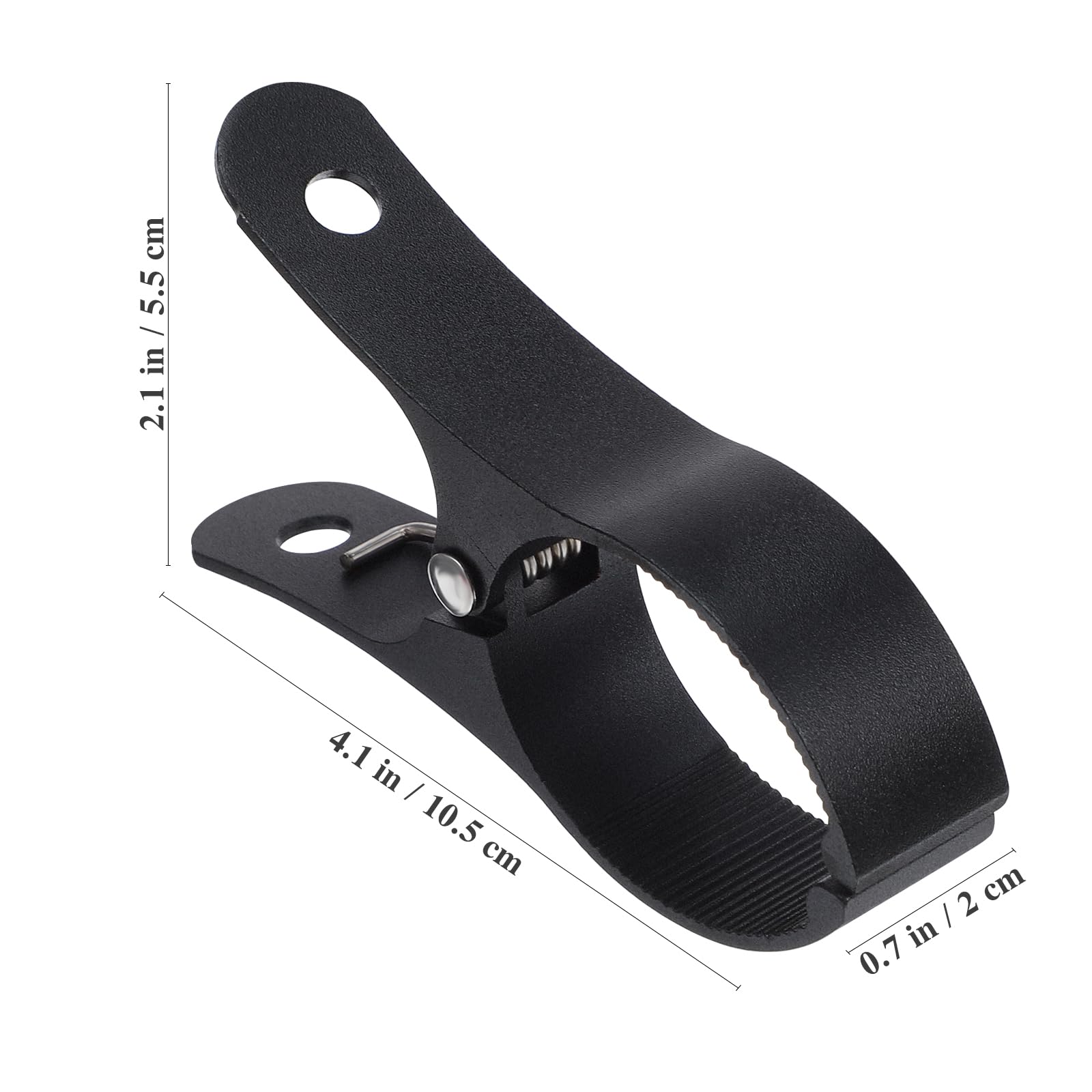 Ciieeo 4 Pcs Windproof Clothespin Heavy Duty Coat Hangers Socks Drying Clip Windproof Clothes Clips Heavy Duty Beach Chair Metal Clothes Pins Giant Photo Aluminum Alloy Vacation, 10.5x5.5cm, Black