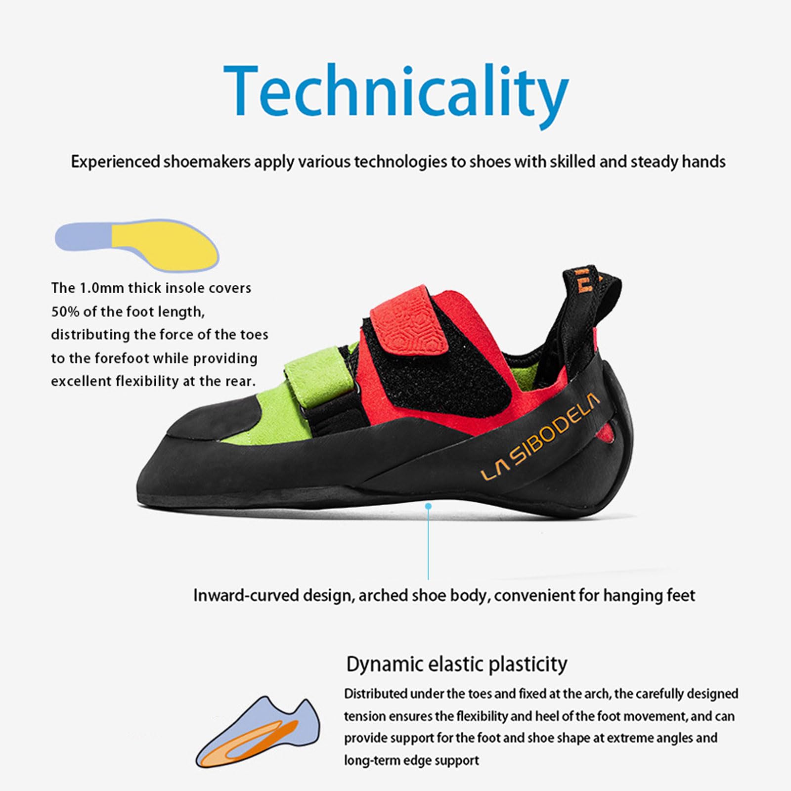 Pies de Gato de Entrenamiento Profesional para Adolescentes,Zapatillas Escalada Adultos ,fácil de Ponerse y quitarse,,Antideslizantes,Pisar PrecisióN Los Puntos,entrenamiento interior y exterior