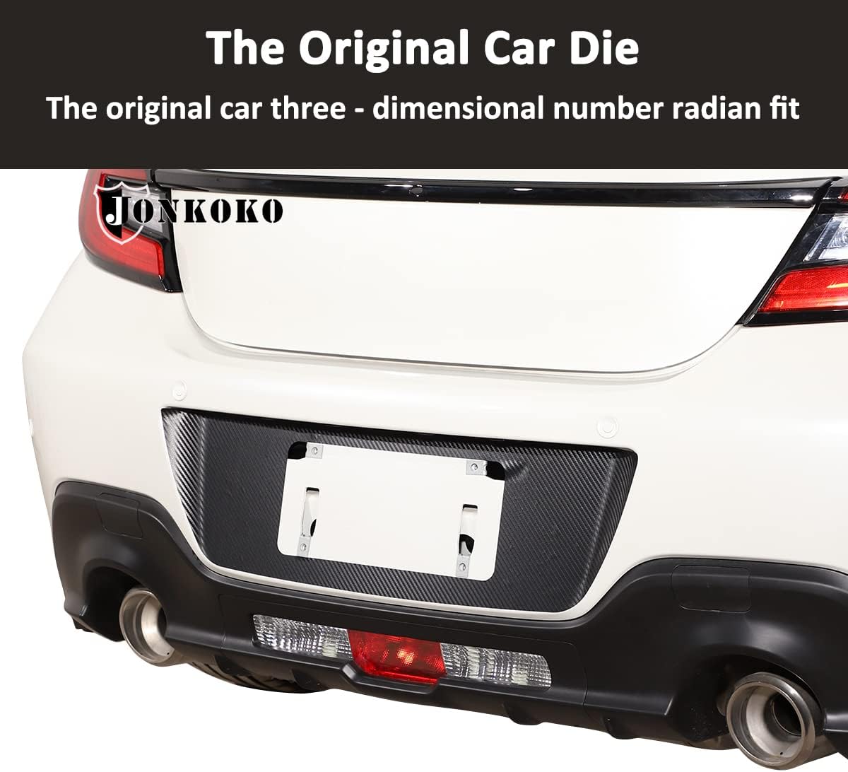 PVC Material Rear License Plate Frame Decorative Decal for Subaru BRZ 2022-2024 3D License Frame Sticker Accessory (Style C)