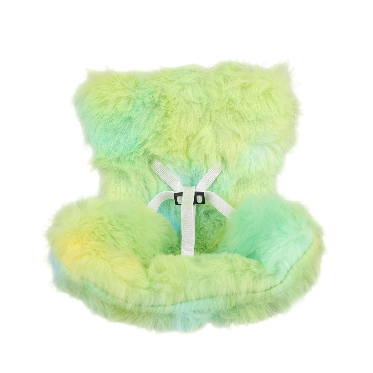 Doll Car Seat, Plush Safety Seat Vent Clip with Vent Clips for 17cm Dolls Carseat Baby Stroller Stylish Toy Ornaments for Vehicle Home Furniture Decorations Desktop Display (Green Yellow Blue)