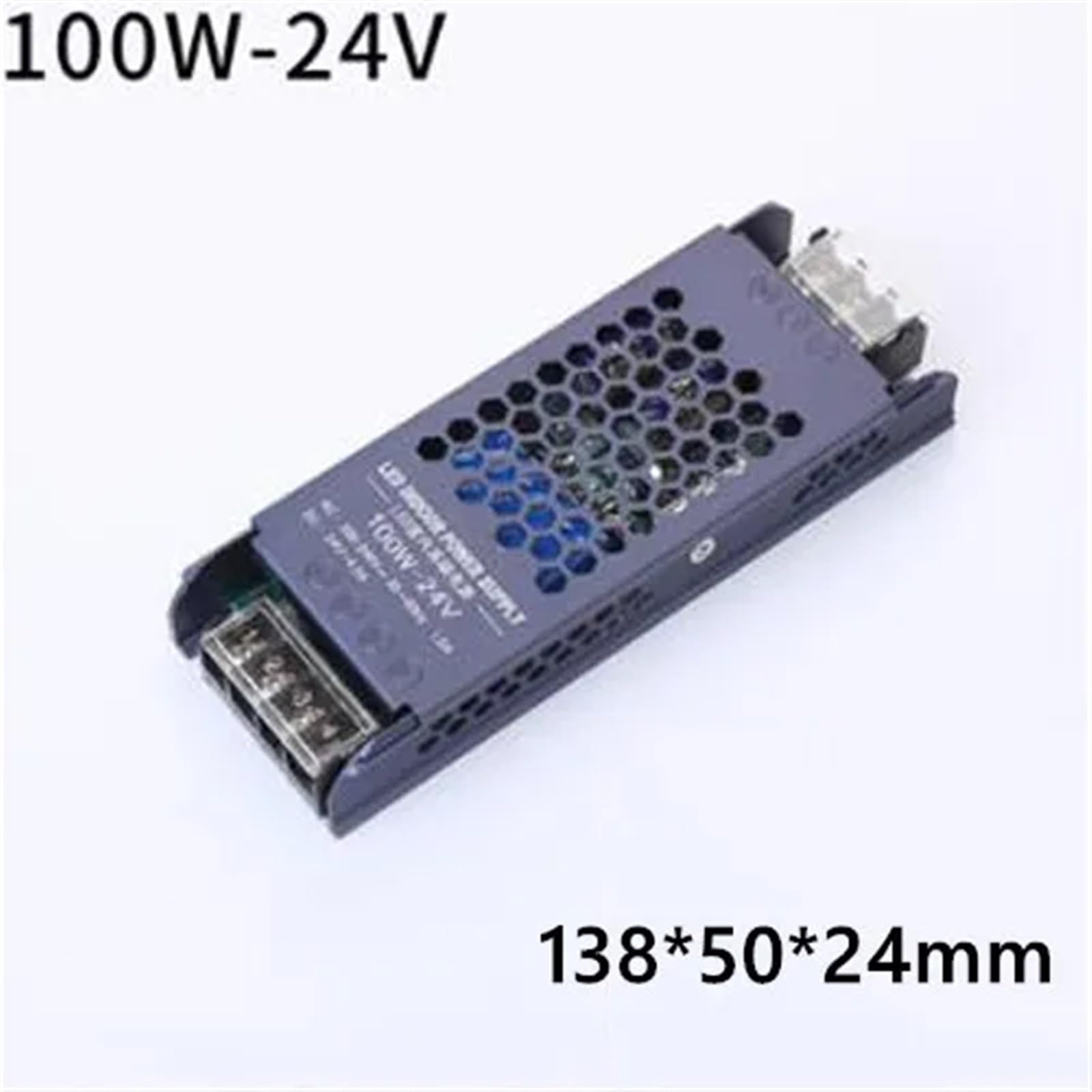 Transformadores AC DC 220V a 12V 24V Fuente de alimentación conmutada 500W 12V 24V súper Fino 12 24 V voltios 60W 100W 200W 300W 400W 500W A/D (Color : 24V - 100W)