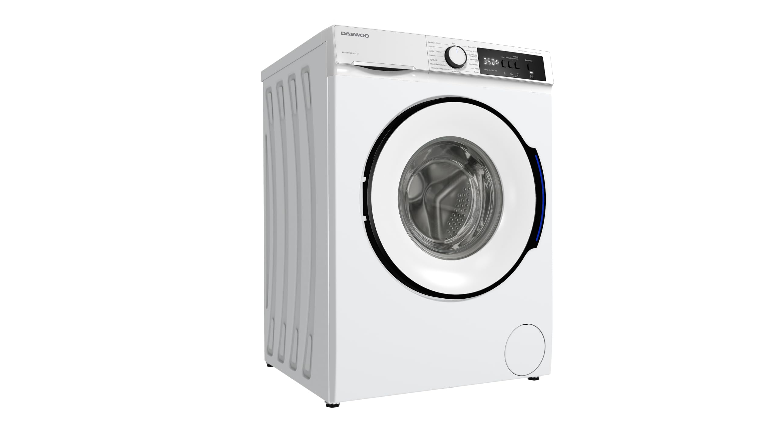 Daewoo WM-FB9594W1A-DE Waschmaschine Frontlader, 9 kg, 1400 U/min., Energieeffizienzklasse A, InverterMotor, Allergy Safe-Programm, AquaStop, Weiß