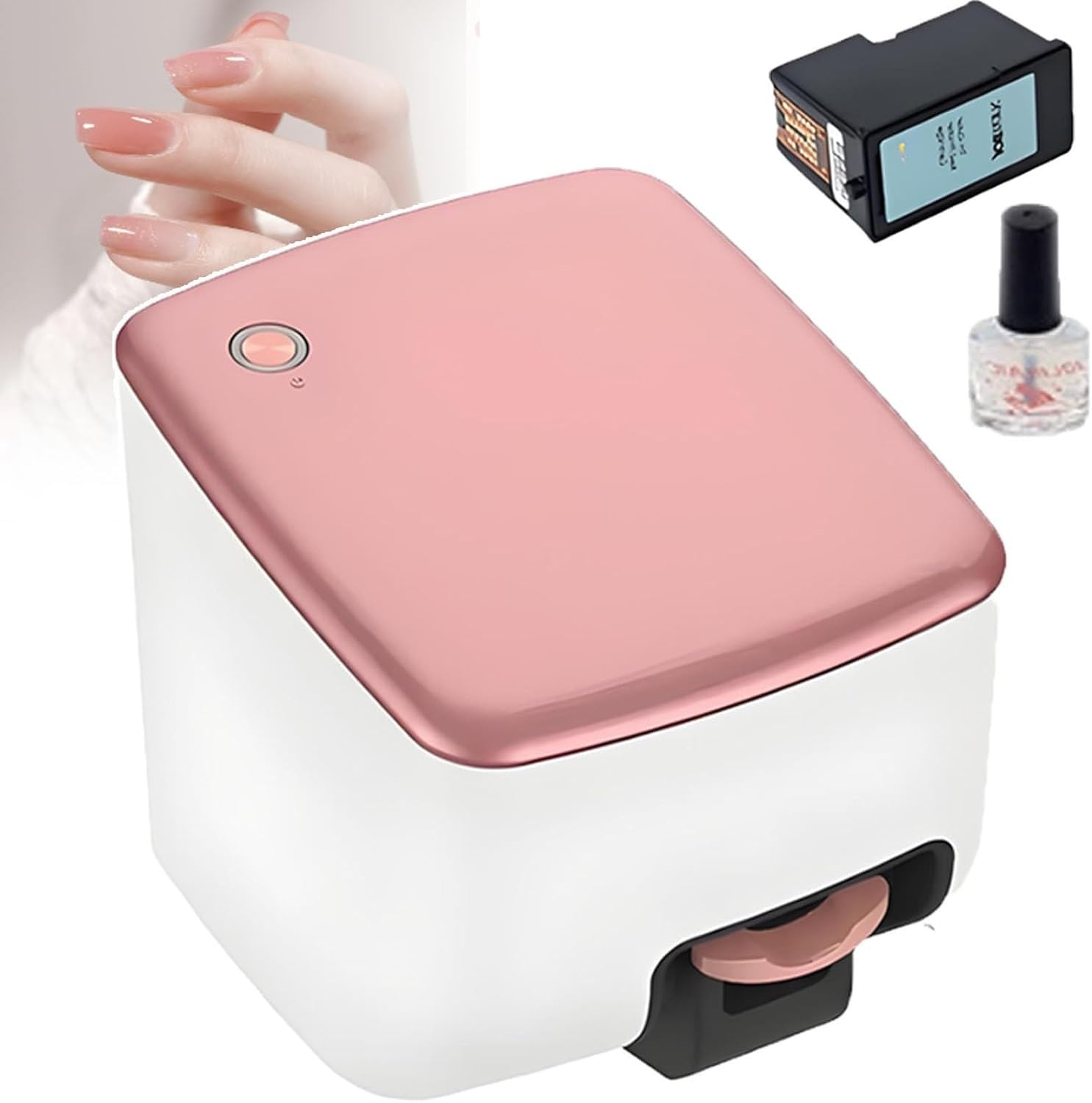 Drukarka do zdobienia paznokci – ponad 1000 cyfrowych wzorów, szybki druk 3D ze sterowaniem aplikacją mobilną, 4800 DPI, idealna do salonu domowego i manicure DIY