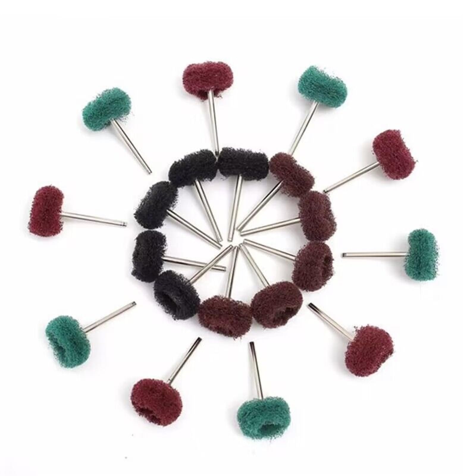 Tarcze Listkowe, Tarcze Polerskie Nylonowa Mini Wiertarka Szczotka Ścierna 2,35 Mm Trzpień Polerowanie Tarcza Polerska Środek Do Usuwania Rdzy/40Pcs