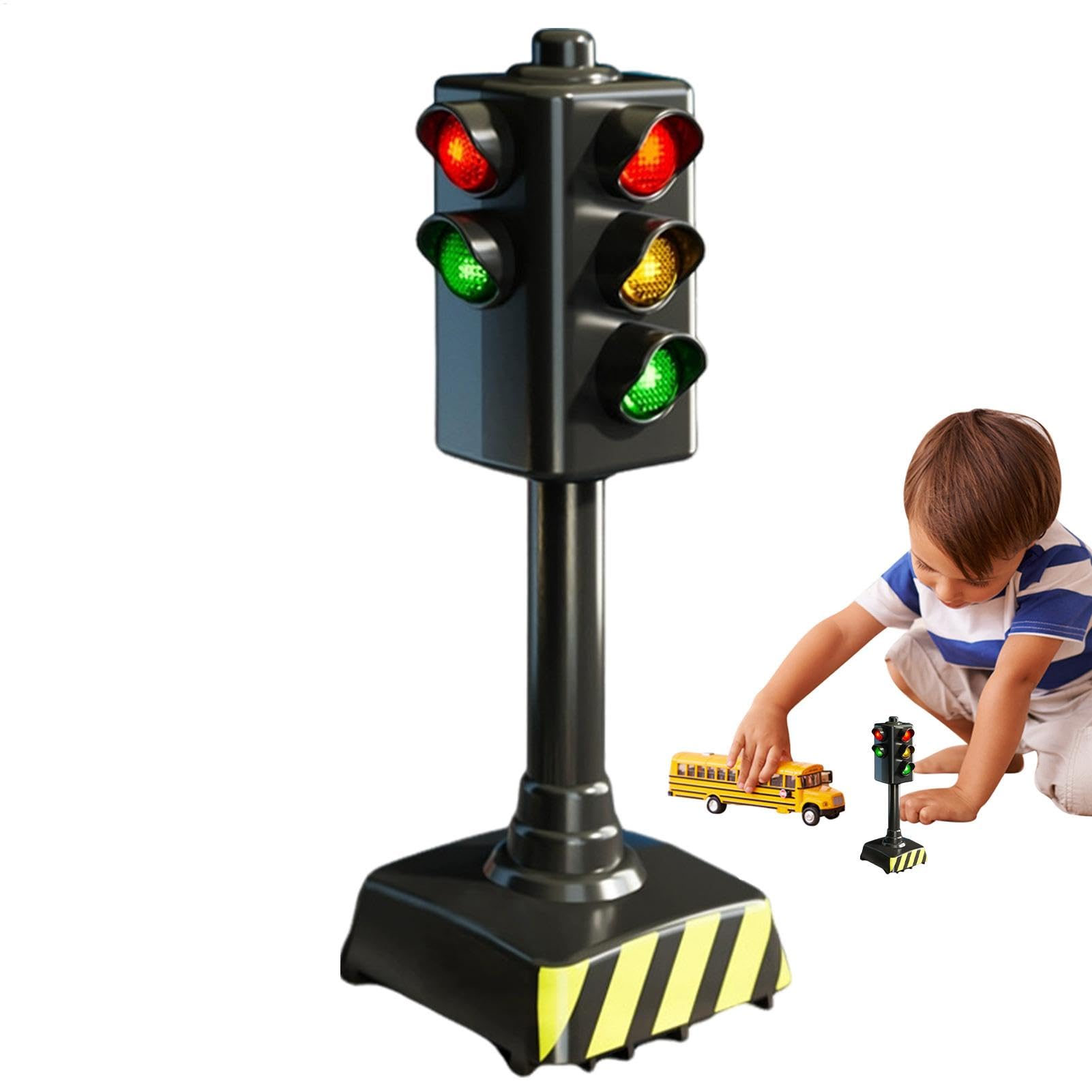 Générique Feu De Circulation Jouet pour Enfant, Drôle Portable Feux De Signalisation Modèle De Trafic Éducation Précoce Jouet avec Lumières Et Sons pour Chambres d'enfant Ou Soirées À Thème