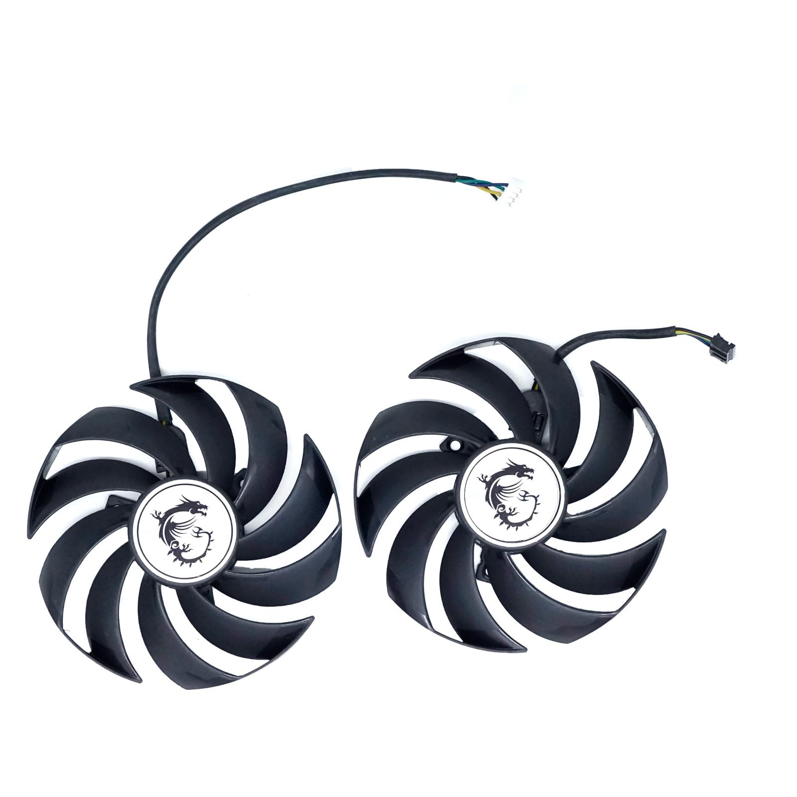 Ventilateur de rechange pour carte graphique compatible avec MSI GeForce RTX 3060 Ti GAMING X 8G LHR, 3060 GAMING/X, 3050 GAMING/X, PLD10010B12HH, 2 roulements à billes, 95 mm
