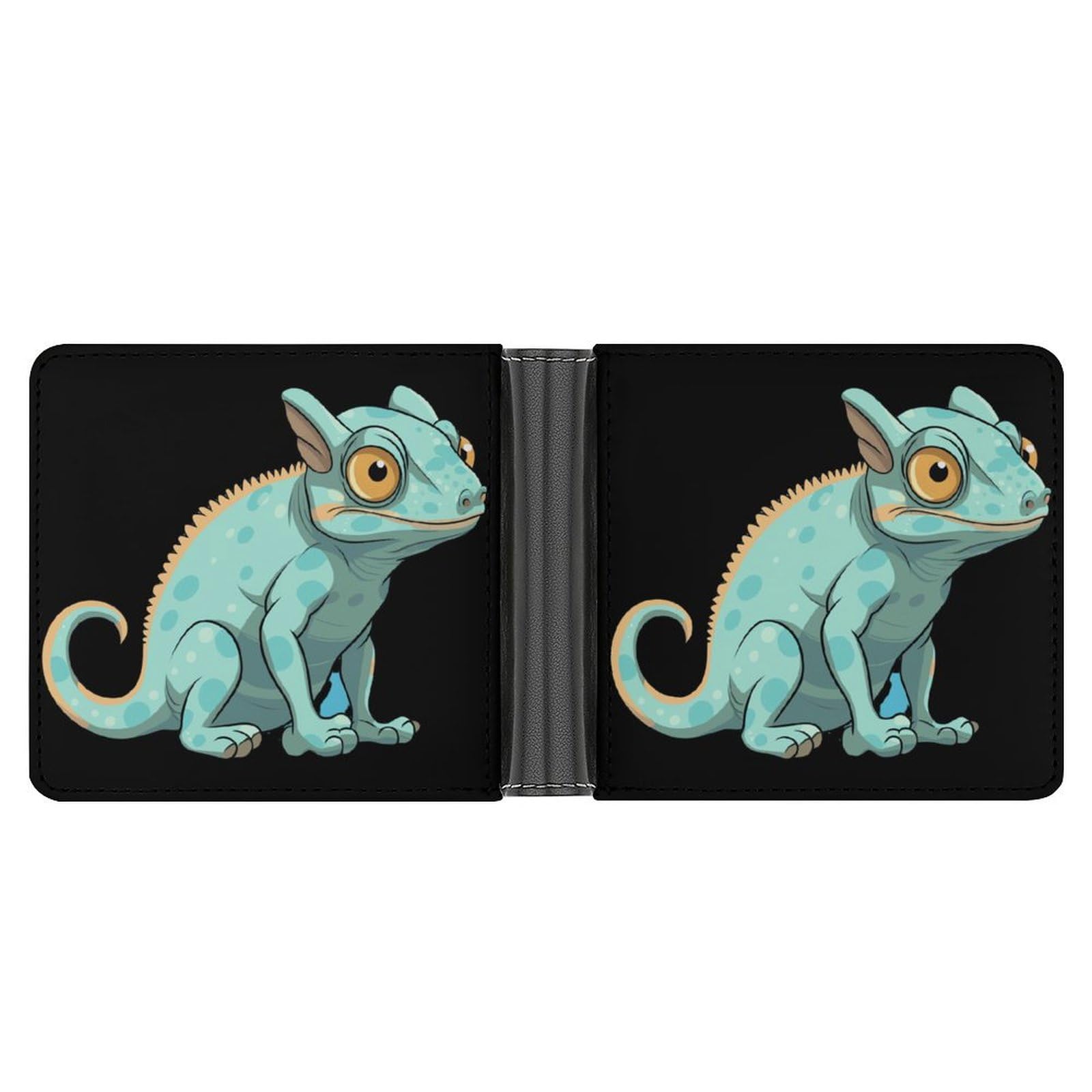 Chameleon Bifold Wallet PU Leather Coin Purse Lightweight Credit Card Holder Wallet Money Clip