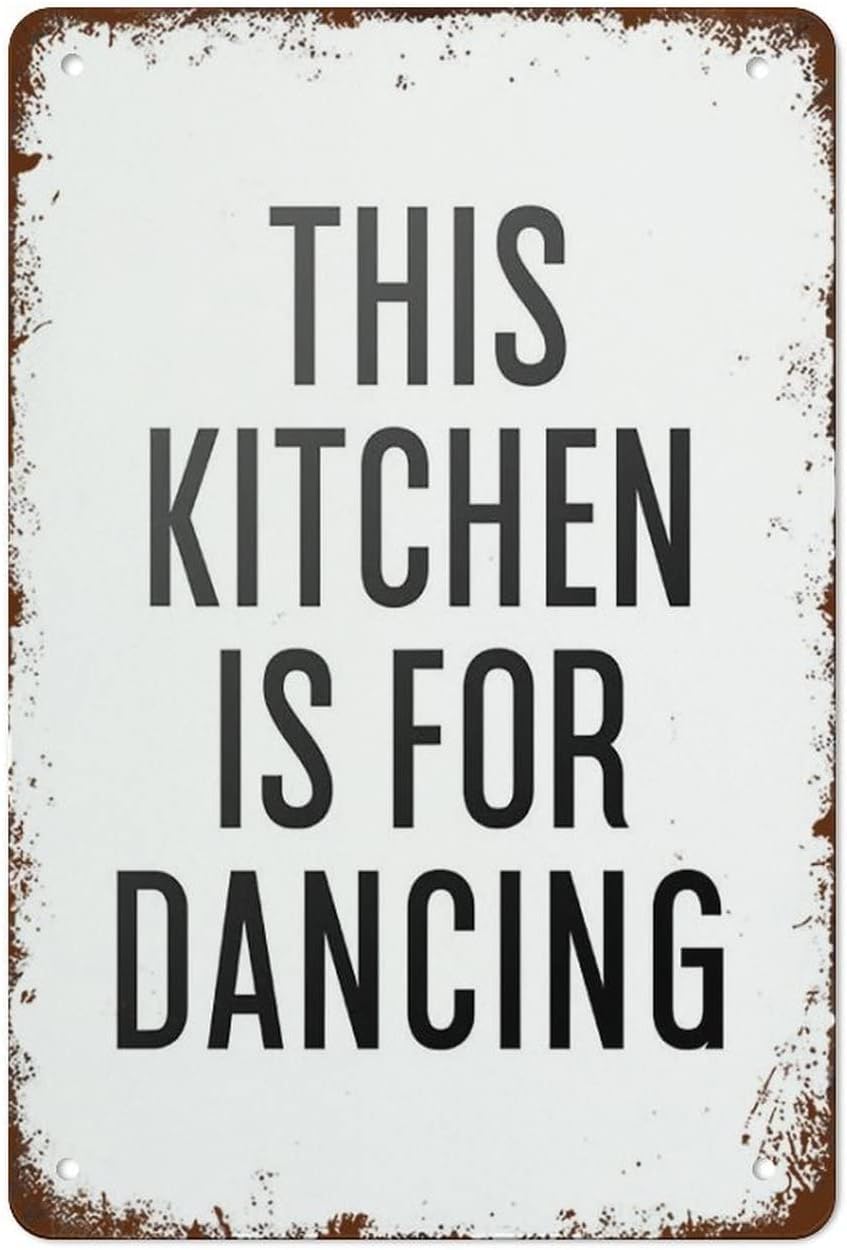 Sitrmgh Signage Style 479 This Kitchen Is For Dancing Funny Kitchen Print Sign Vintage Tin Signs Home Kitchen Decorations Wall Decor Metal Poster For Room 8X12inch