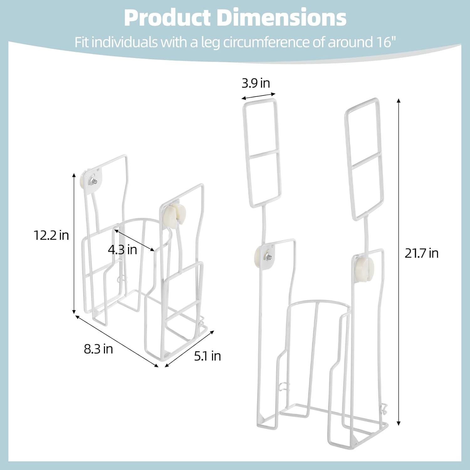 Adaptive Sock Donner with Foldable Pull Handle, Sock Dressing Tool for Elderly Or Limited Mobility, Assists 16 Calf Fit, No Bending Required