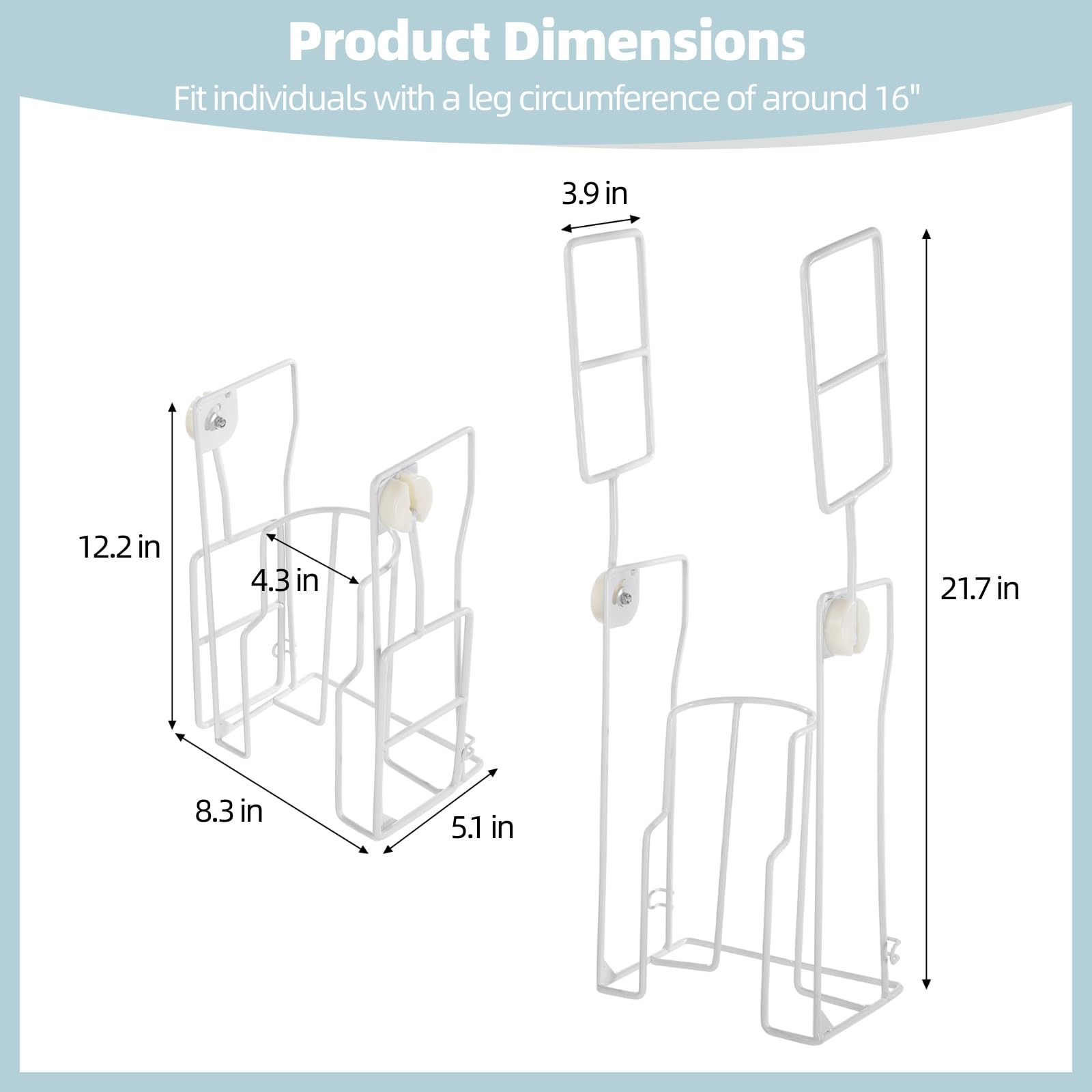 Ayuda para calcetines para personas mayores, mango plegable, herramienta de vestir adaptable para movilidad limitada, se adapta a circunferencia de pantorrilla de 16 pulgadas