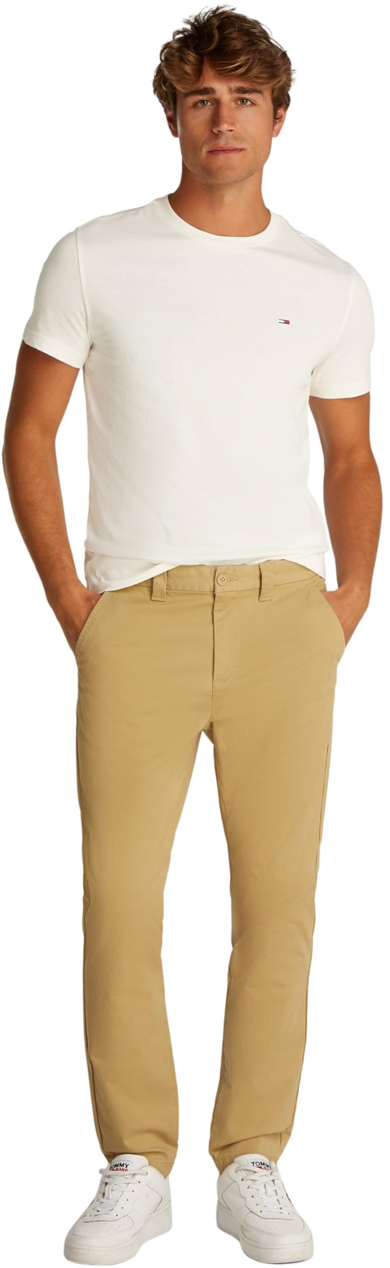 Tommy Jeans Uomo T-Shirt Maniche Corte Confezione da 2 Xslim Jersey in Cotone